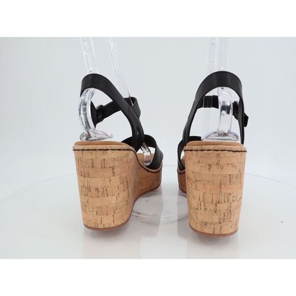 Born BOC Corrie Platform Wedge Sandals Womens Size 11 M Black Vegan Buckle Shoes - Picture 5 of 11